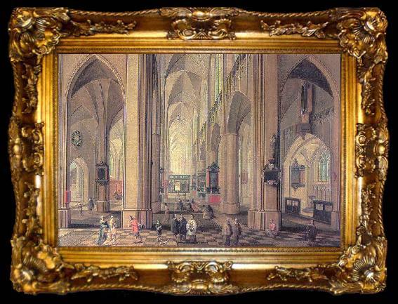 framed  Neeffs, Peter the Elder Interior of the Cathedral at Antwerp, ta009-2